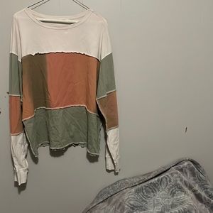 Long sleeve multi color shirt
